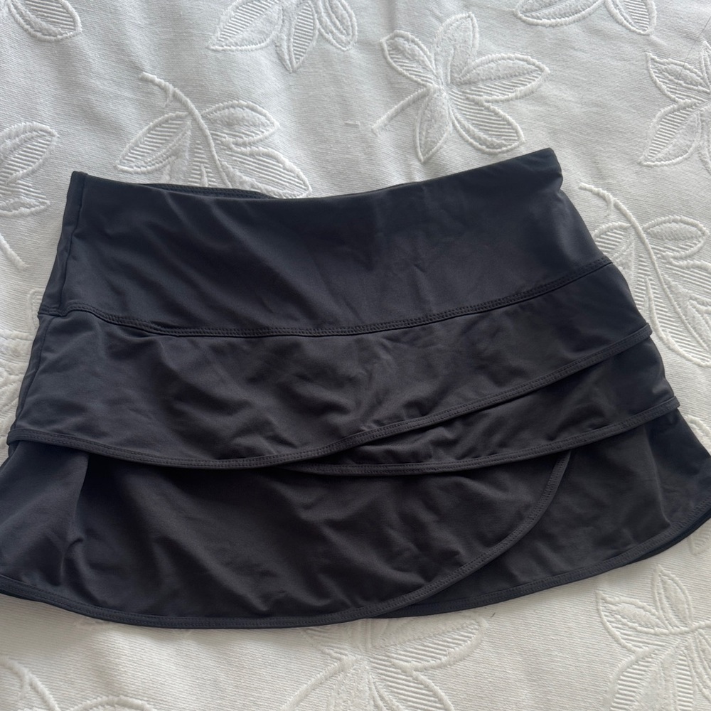 Lucky in Love Black Tiered Mini Skirt